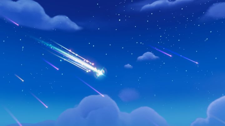 夜空中最亮的星,好美的流行雨呀!截图