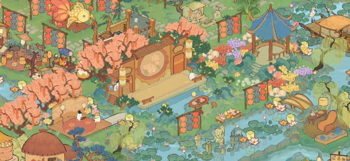 【游园一曲梦中醒,杨柳岸闻绕梁音。】
建一处桃源胜地,悠然自得~#池台日暖内容征集截图