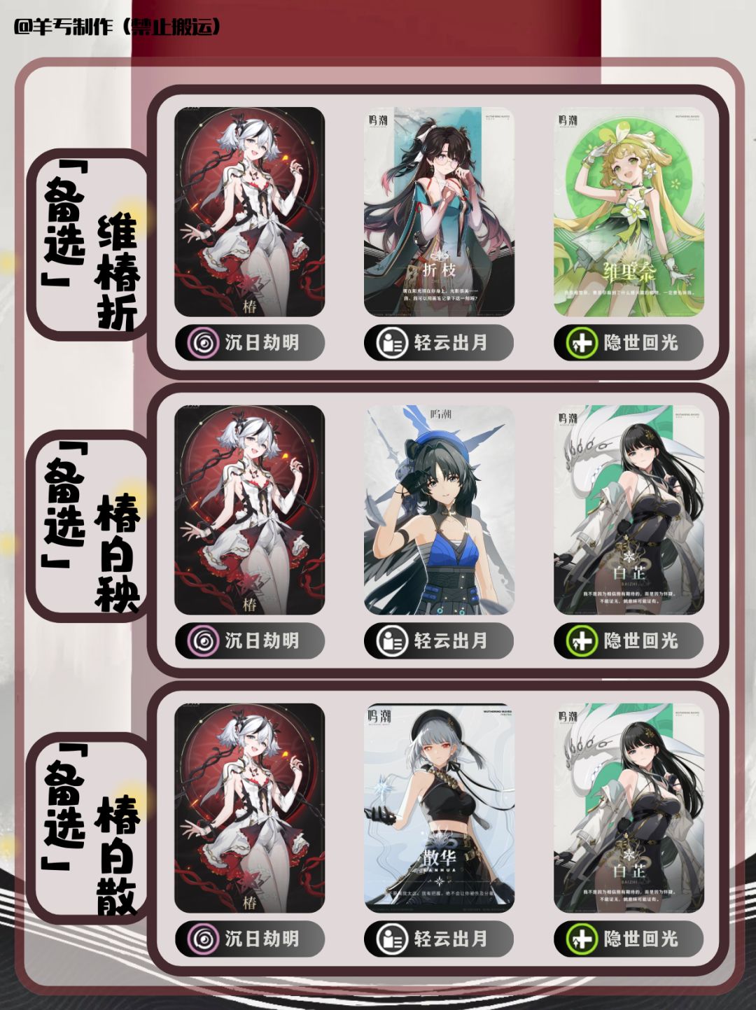 【鸣潮V1.4配队推荐】新角色椿配队一图流! 2