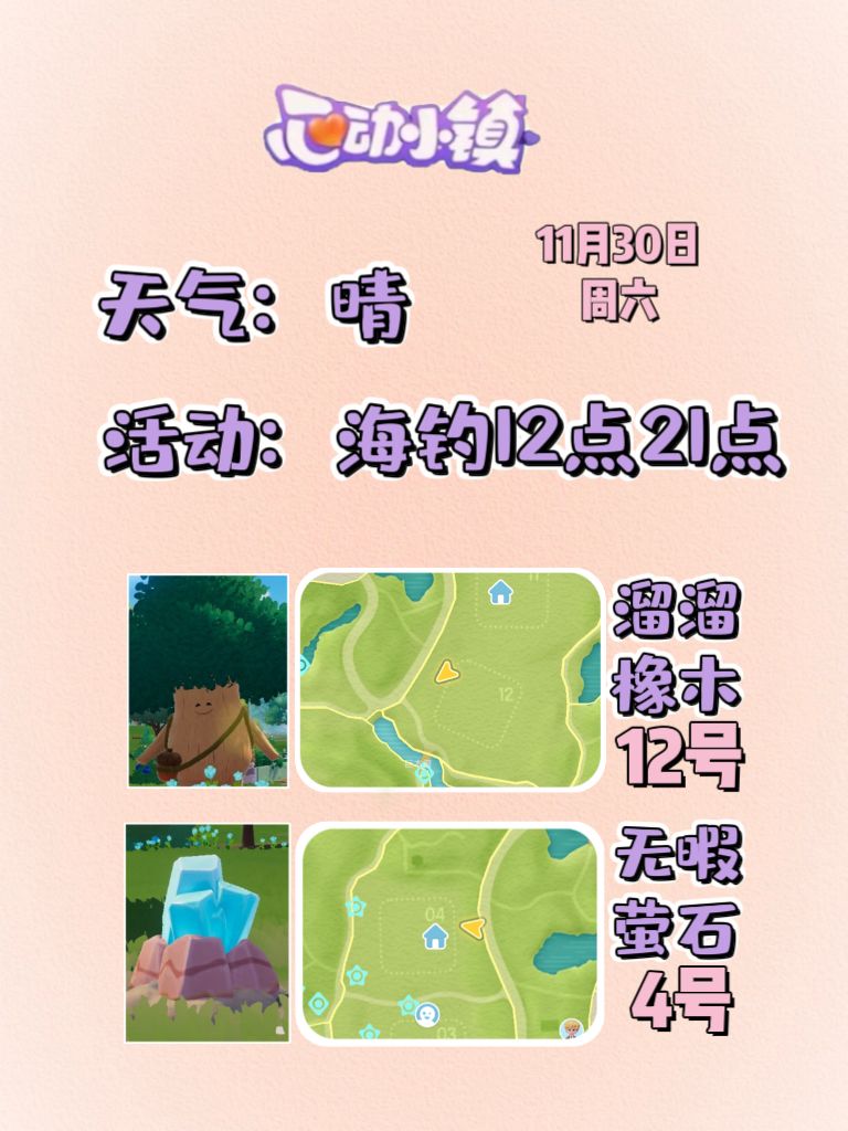 11月30日溜溜木萤石位置及活动摘要 2