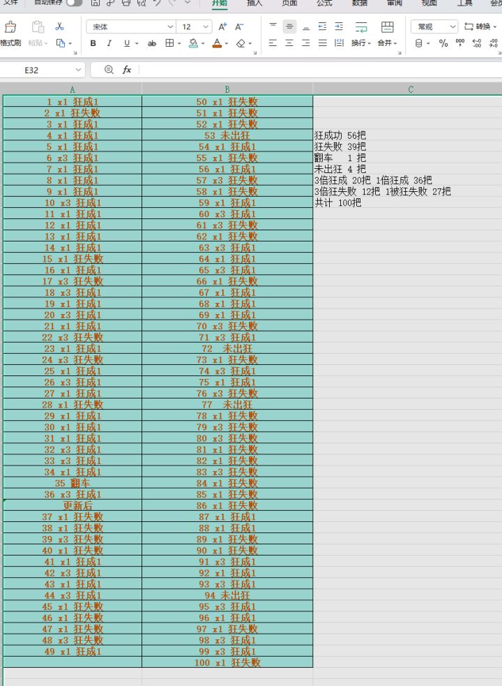 今天实测100把魔方全狂数据截图