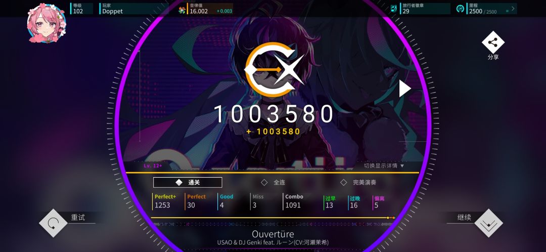 Rating16达成 2