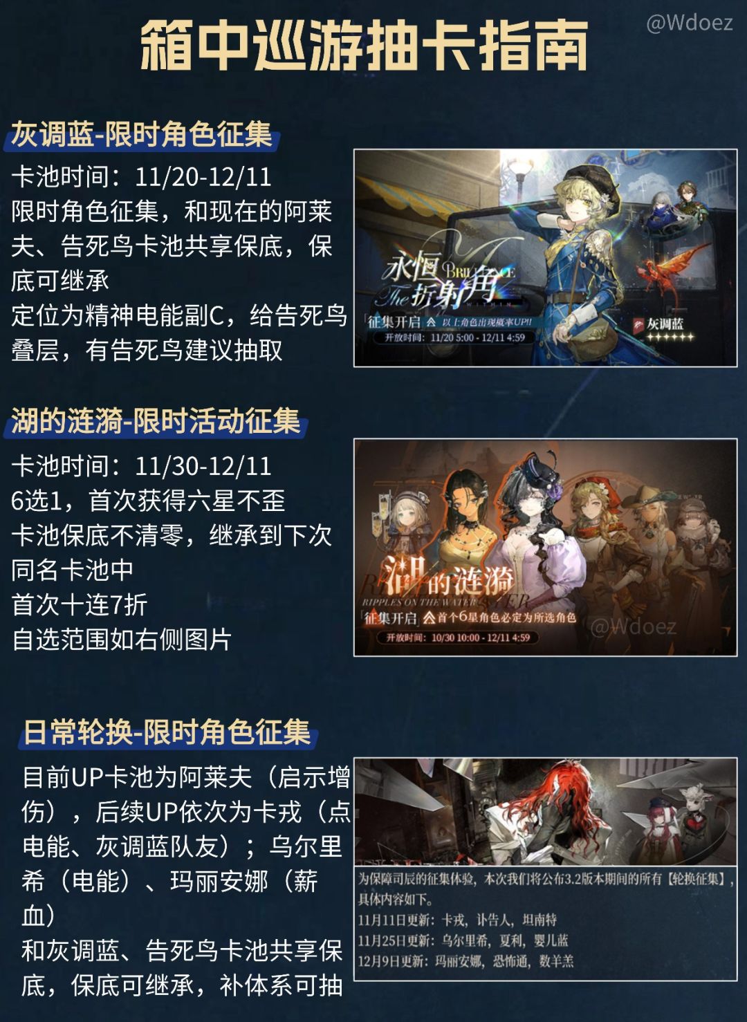 V3.2箱中巡游版本卡池抽取指南 | 重返未来 2
