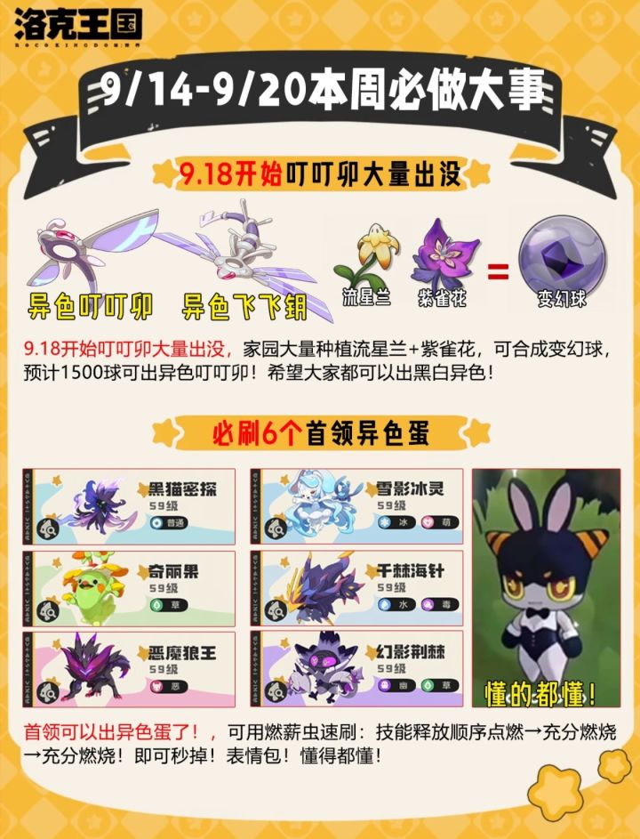 洛克王国|9.14‑9.20本周必做六件大事速览截图