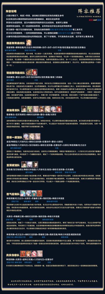 【具现灵编队】半主流阵容配置与分析（不定期更新）