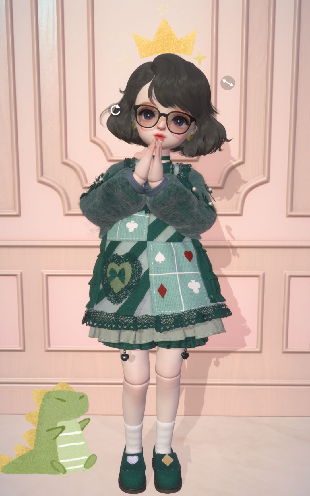 绿色好适合染毛绒绒的衣服 3