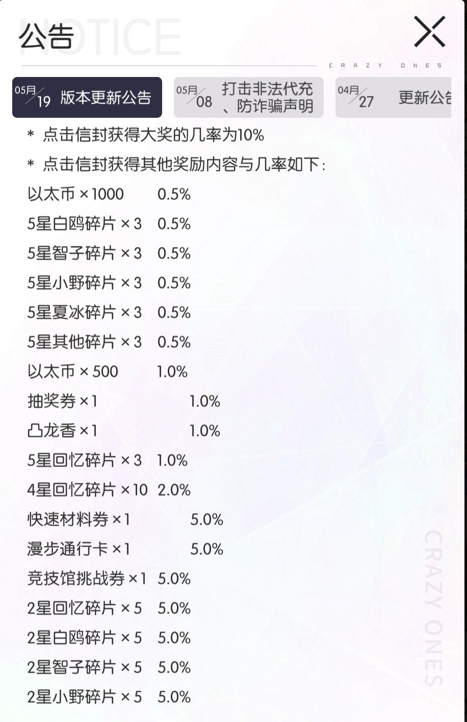 信封活动温馨小提示 1