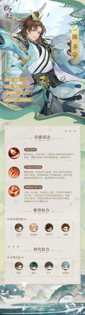 阵容攻略丨陈齐