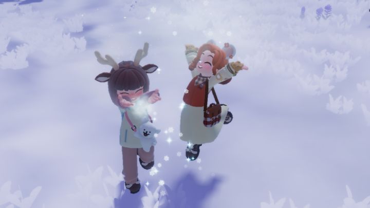 很喜欢这个抛雪的动作截图