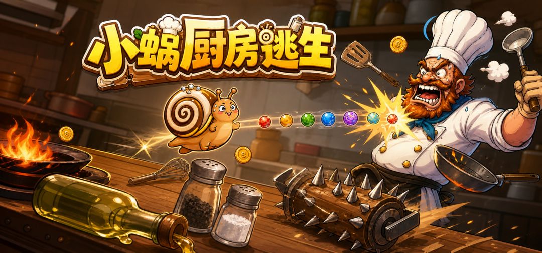 操控小蜗牛冲出危险厨房,击败厨师 Boss! 1