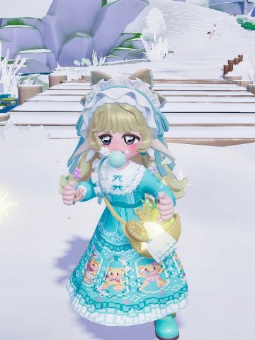 画了一件和头套很搭的裙子