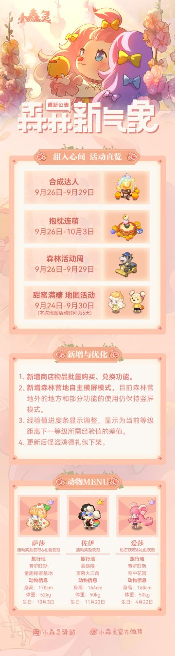 小森灵本期更新公告丨入口即化的轻绵奶油，甜入心间