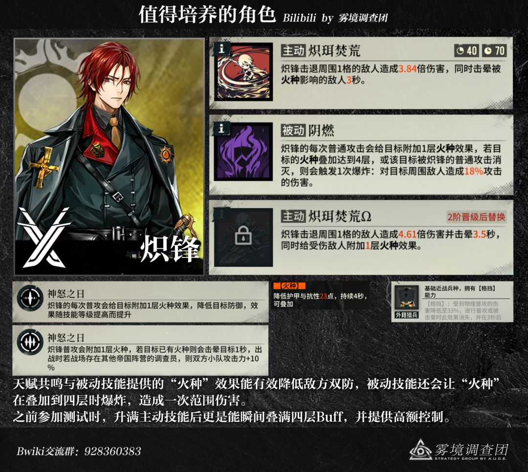 【雾境序列】值得培养的角色推荐 2