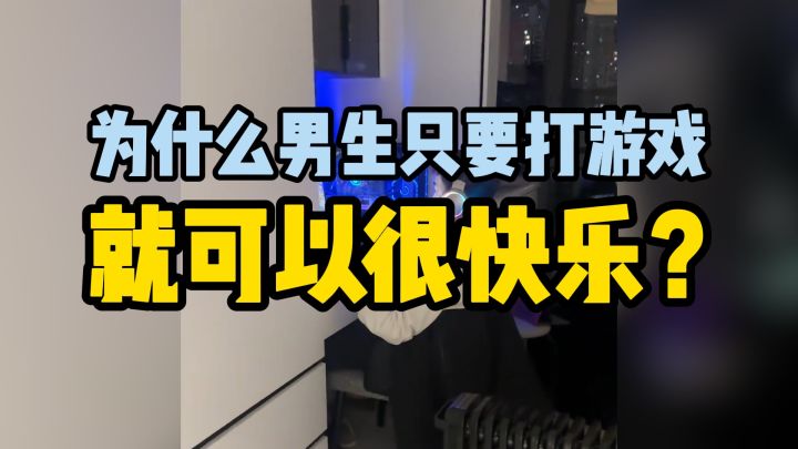 为什么很多男生只要能打游戏,就可以很快乐?截图