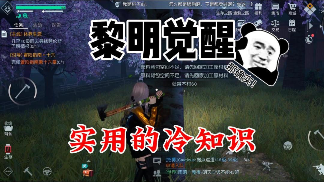 黎明觉醒：生机：那些有用的小窍门！学会以后省时间截图