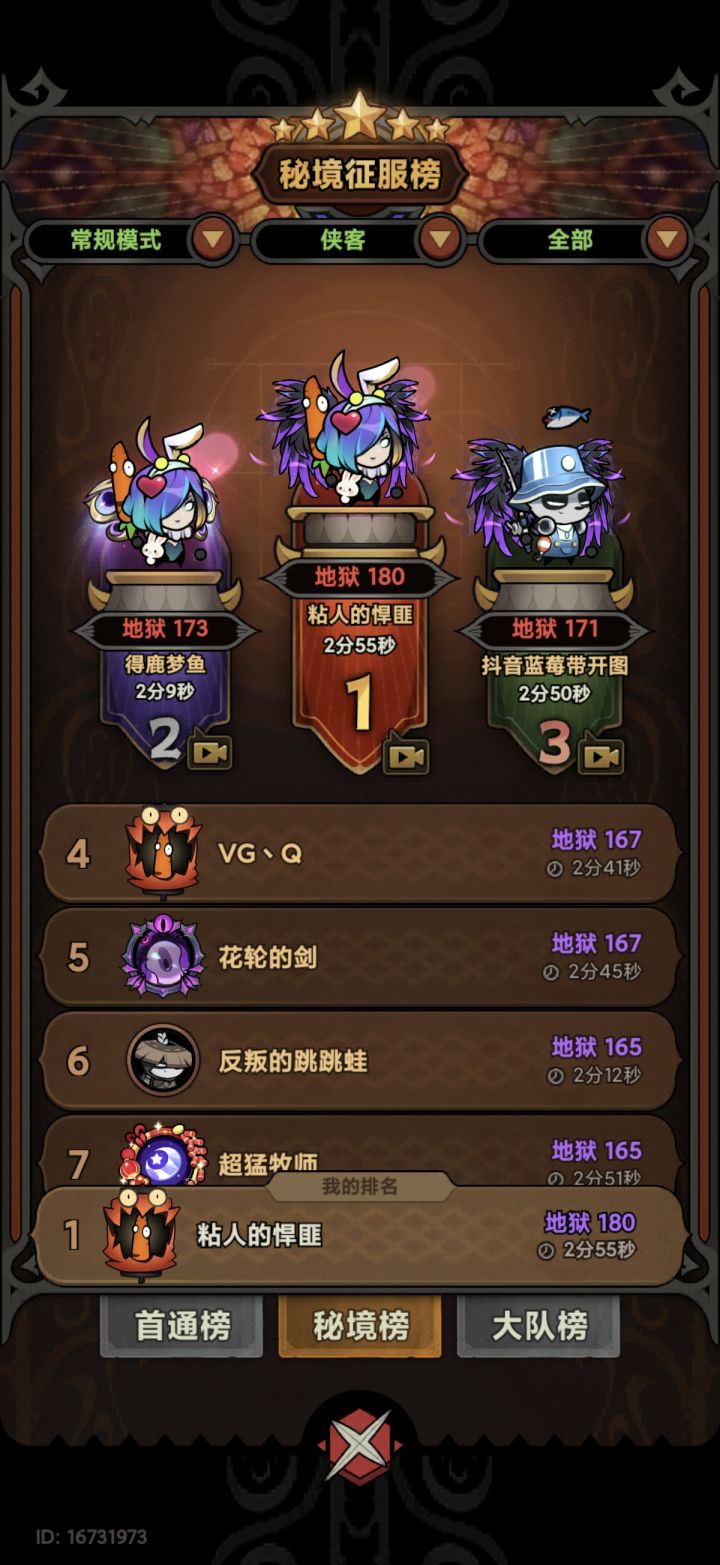 魔眼没满,过180层了,新职业果然超模截图
