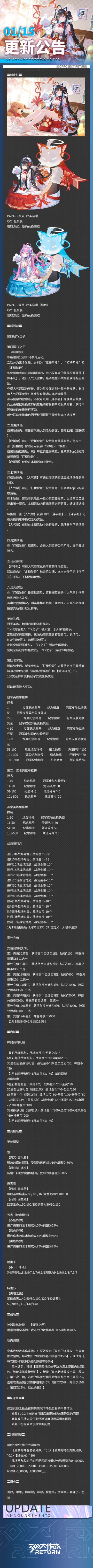 更新公告 | 1月15日