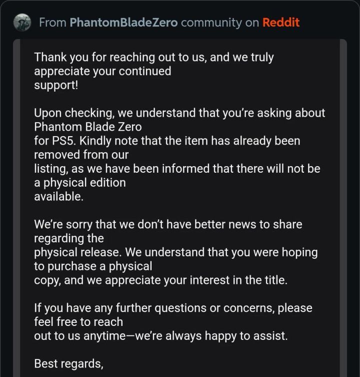 网传影之刃零实体无PS5版!零售商移除商品截图