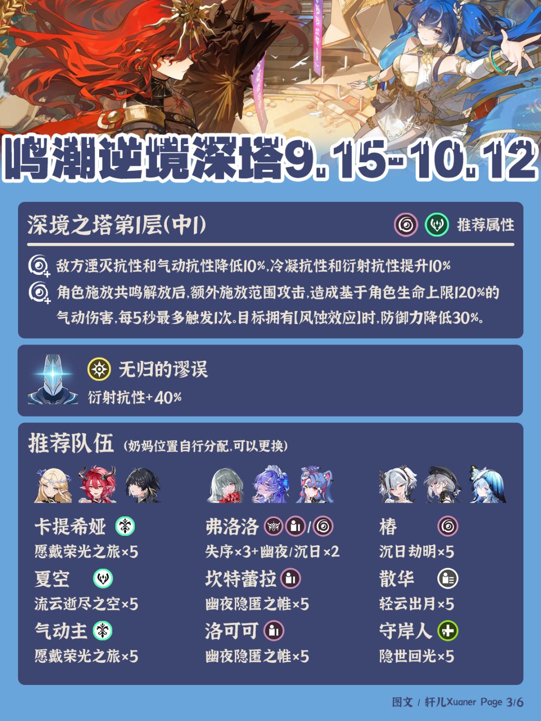 鸣潮逆境深塔250915期推荐阵容 3