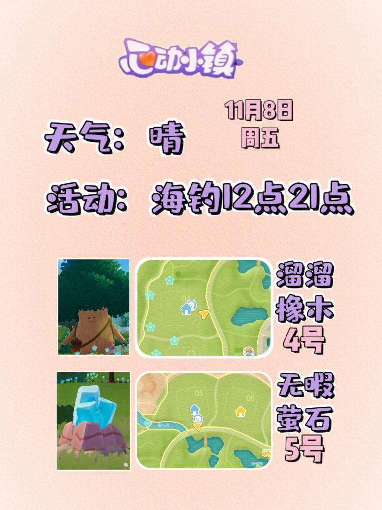 11月8日溜溜木萤石位置及活动摘要 2