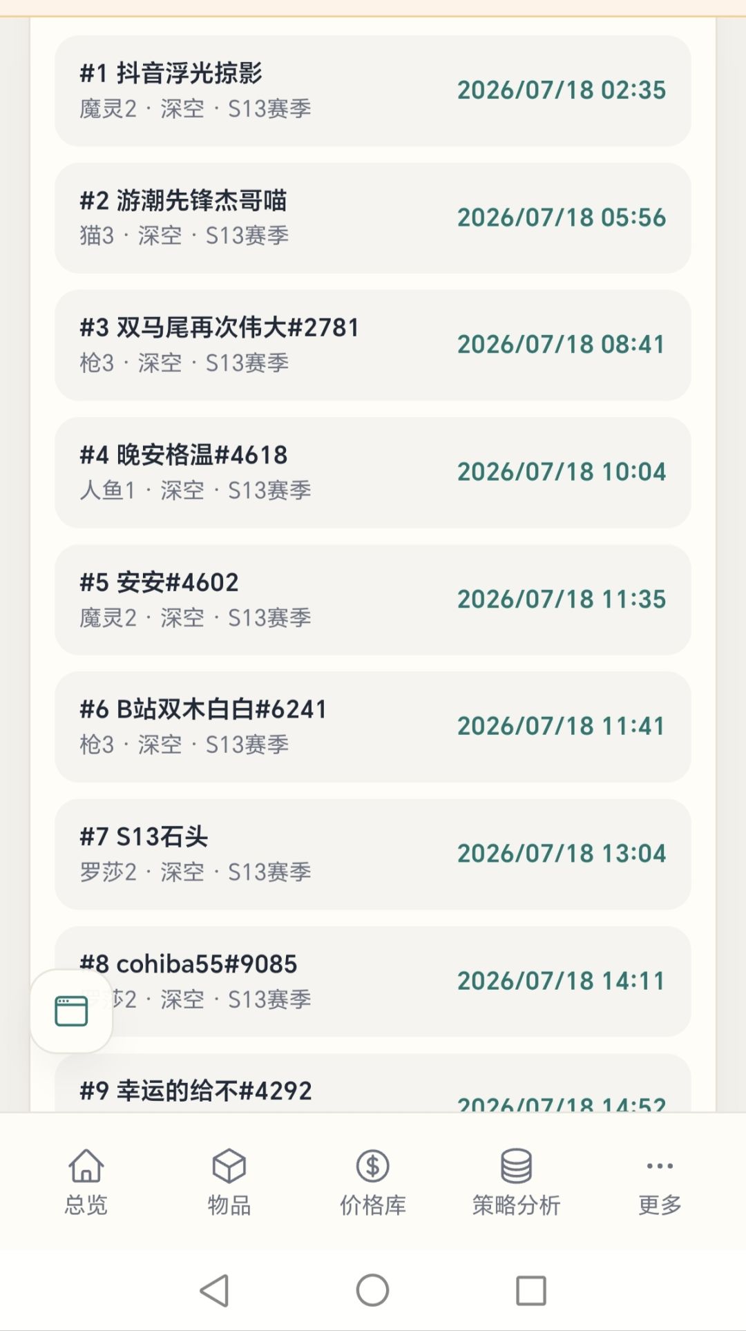 那么,让我们看看这赛季谁先进深空 1