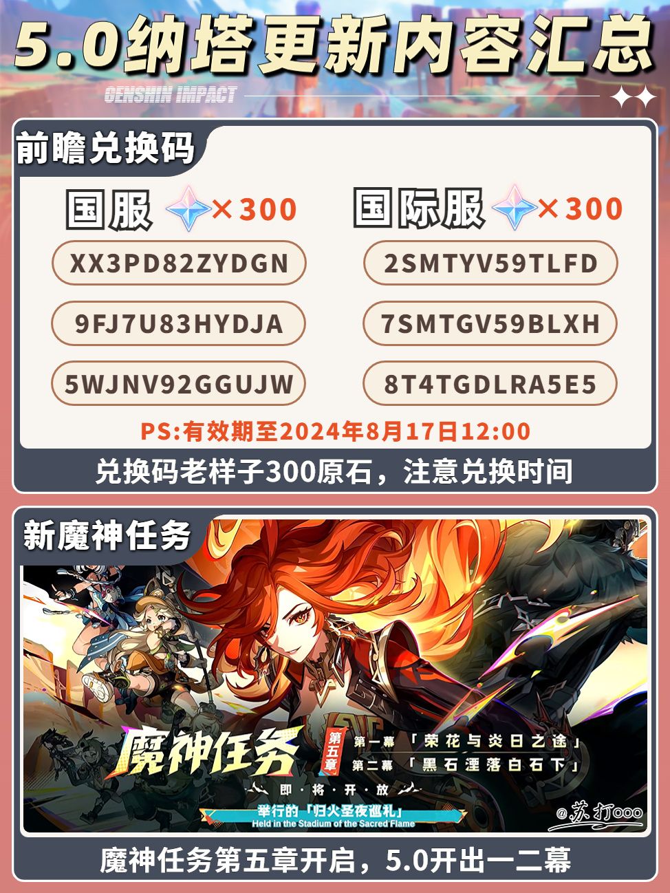 原神5.0了你还不知道?免费资源拿到手软! 2