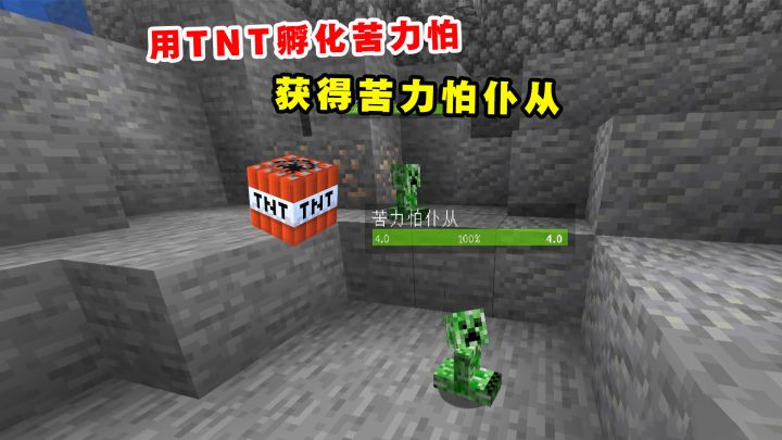 我的世界Him传说49:用TNT孵化苦力怕,获得苦力怕仆从当小弟截图
