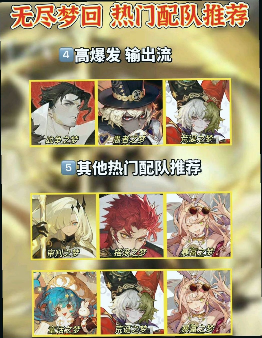 5星梦灵强度排行及配队推荐‼️ 2