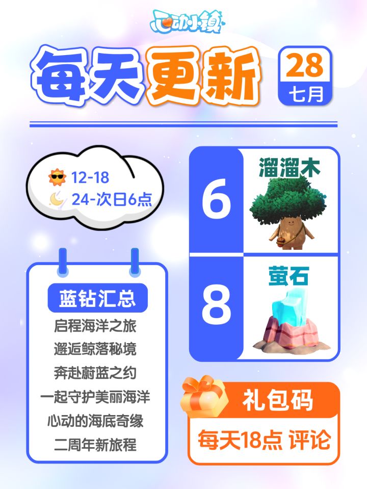 7月28日小镇日报溜溜木萤石兑换码 每日更新截图
