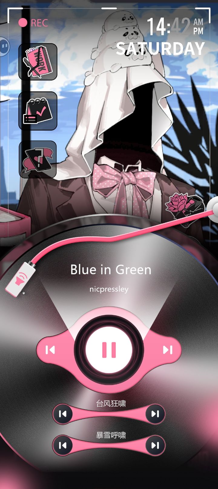 大家把音乐调到第一图片那样，就可以得到三个海豹系列！✧٩(ˊωˋ*)و✧截图