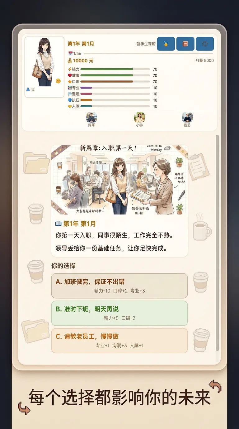 【作品自荐】《职场新人模拟器》 2