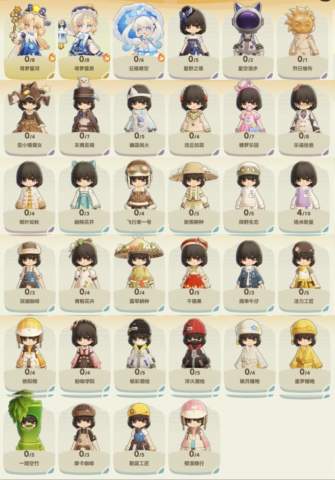⭐️星布谷地三测服饰套装一览💫 2