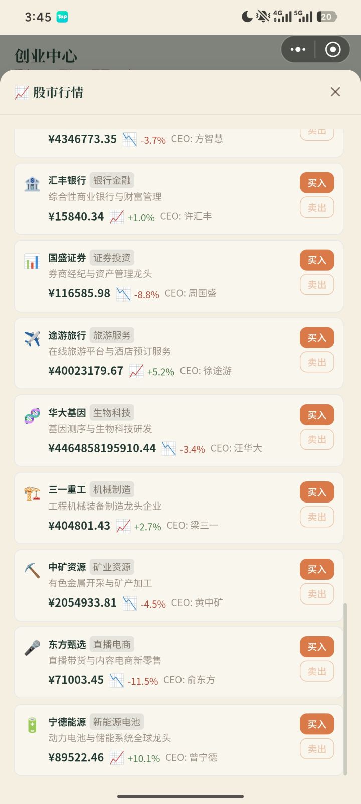 这些生物科技和矿工什么的,可以让我们自己也开公司吗?就那几个行业有点少截图