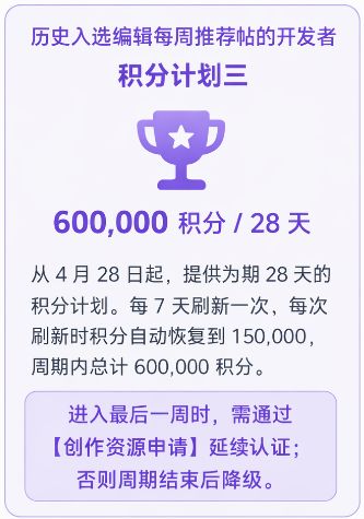 【喜报喜报】游戏已获得官方积分计划三！
