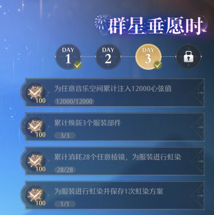 2.7 无限暖暖群星垂愿时 DAY3活动攻略截图