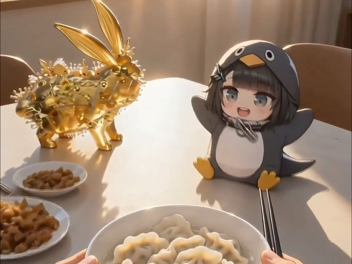 好可爱(*゚∀゚*)沉浸式喂咕咕嘎嘎吃饺子截图