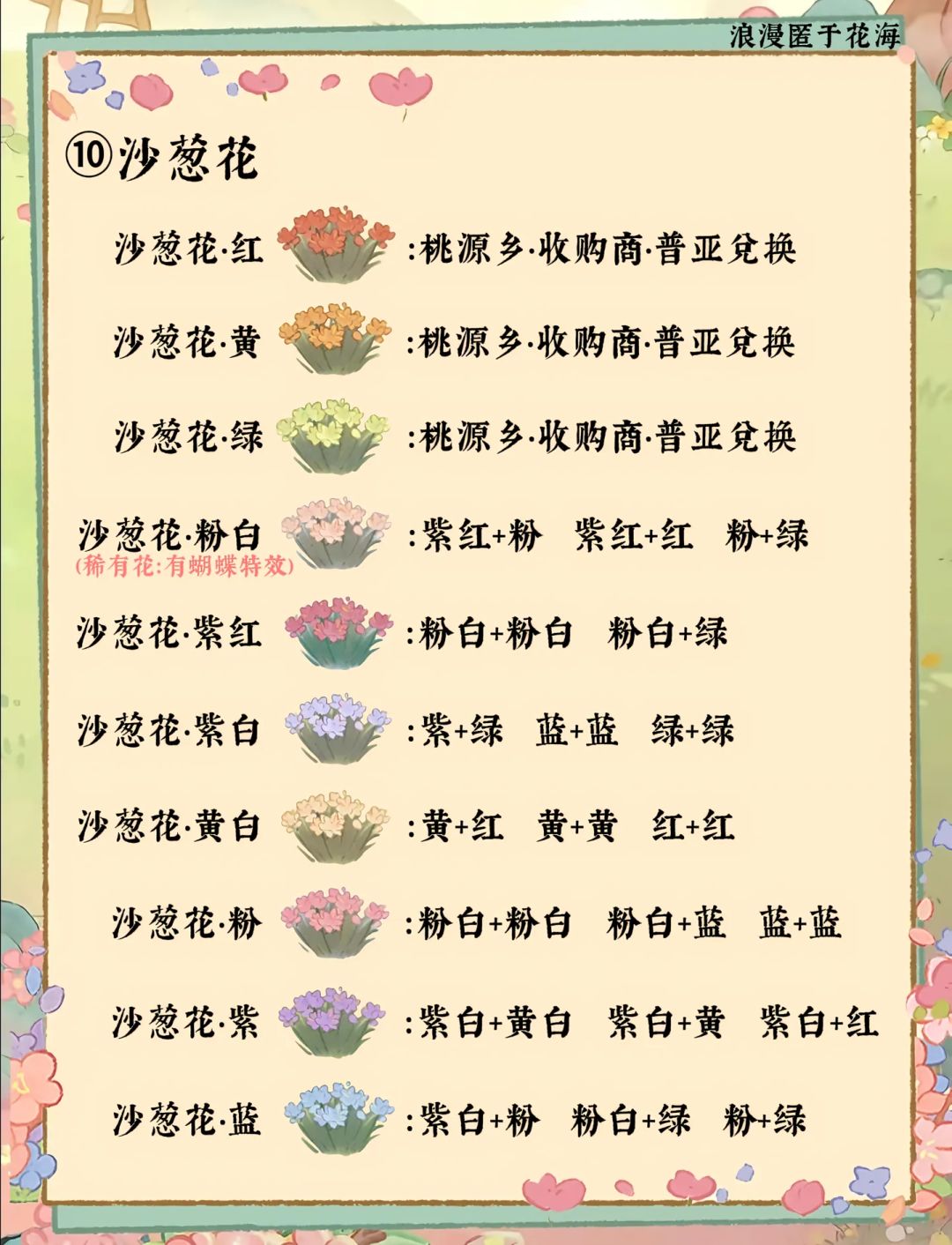 桃源花圃育种攻略丨全（14种花卉） 5