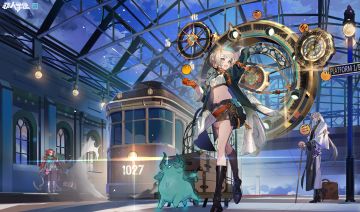 #非人学园##S22：次元交汇# 
沙海茫茫清心聆听，喧嚣车站重返归途。
人流如潮行色匆匆，挥别故人行向远方。
告别了大漠风沙与绿洲里的仙人，
来到挤满人群的站台，开往远方的蒸汽火车发出“呜呜”的嗡鸣——
时间错位，空间重合，
蓦然回头，在奇妙的旧车站里，
肆季与一位十分熟悉的陌生人视线交汇......
如果你是肆季，在异世界的此刻回眸，你最想遇见谁？
这个车站，究竟又有着怎样的不同寻常？
登录游