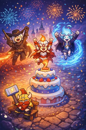 台上台下，皆是英雄 #共绘神界！二周年庆贺