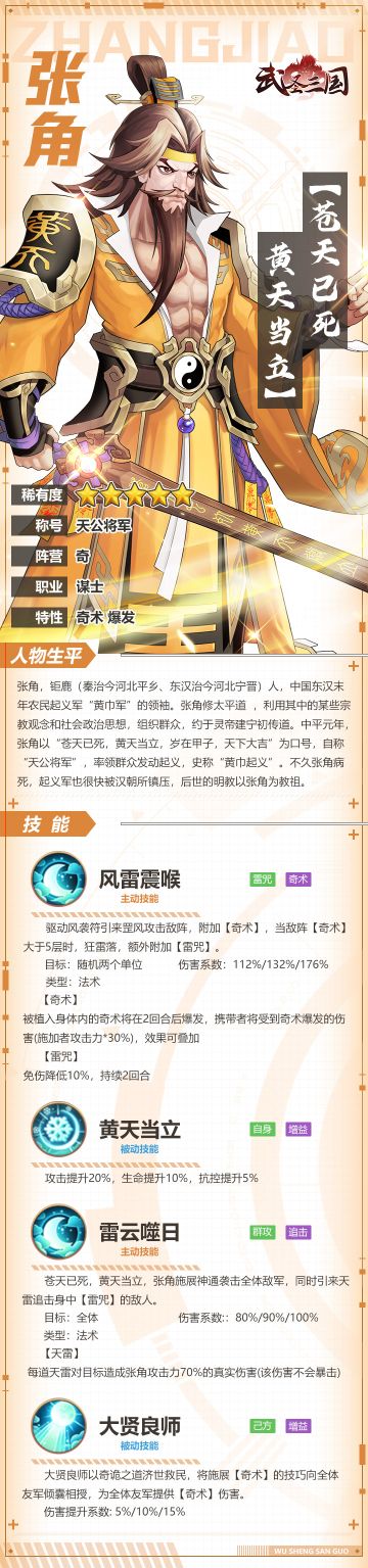 【武将图鉴|张角】大贤良师，太平道起义