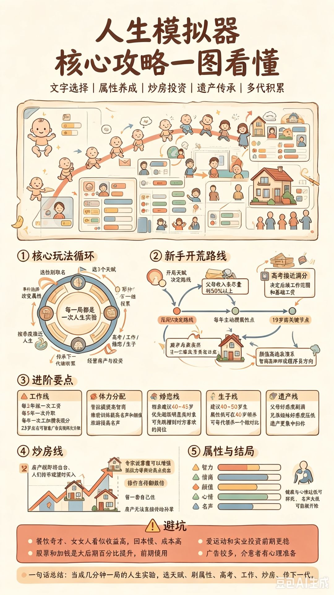 人生模拟器 新手开荒与财富传承攻略 1