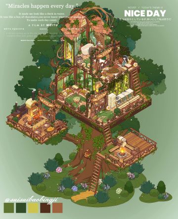 🍃森系·绿野树屋2.0版❗❗