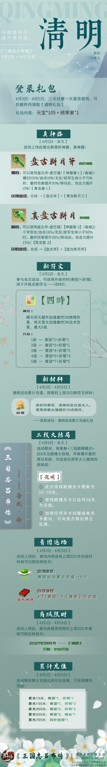 清明雨纷活动丨盘古真神，开天辟地！【四时】四节，清明雨来，帝线大结局!