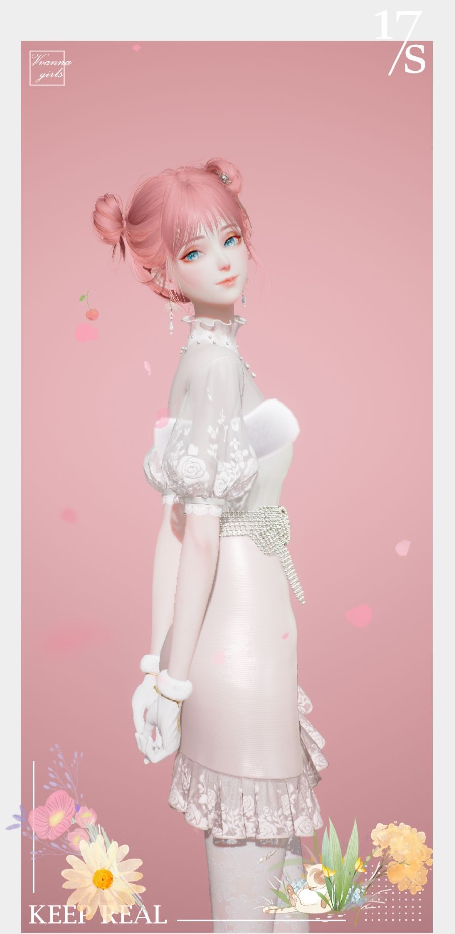 漂亮的女鹅只需要最简单的服装搭配 1
