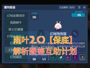 『互助区』雨叶2.0【保底】解析图鉴