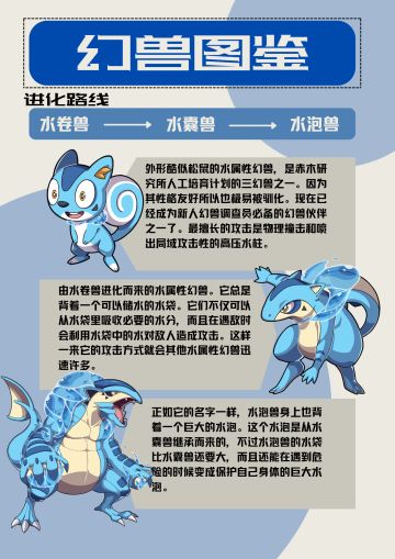 【幻兽图鉴】擅长使用水属性攻击的水卷兽