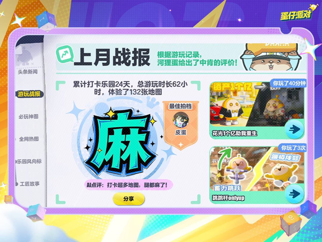 【乐园月报】蛋的4月游玩战报——夯√! 3