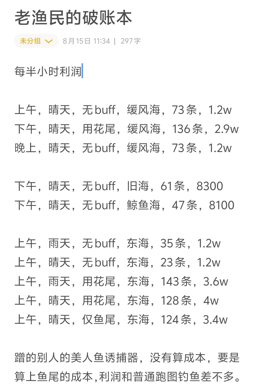 钓鱼佬的破账本截图