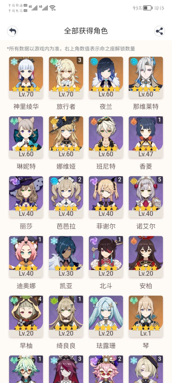 各位大佬,建议下个五星抽谁?截图