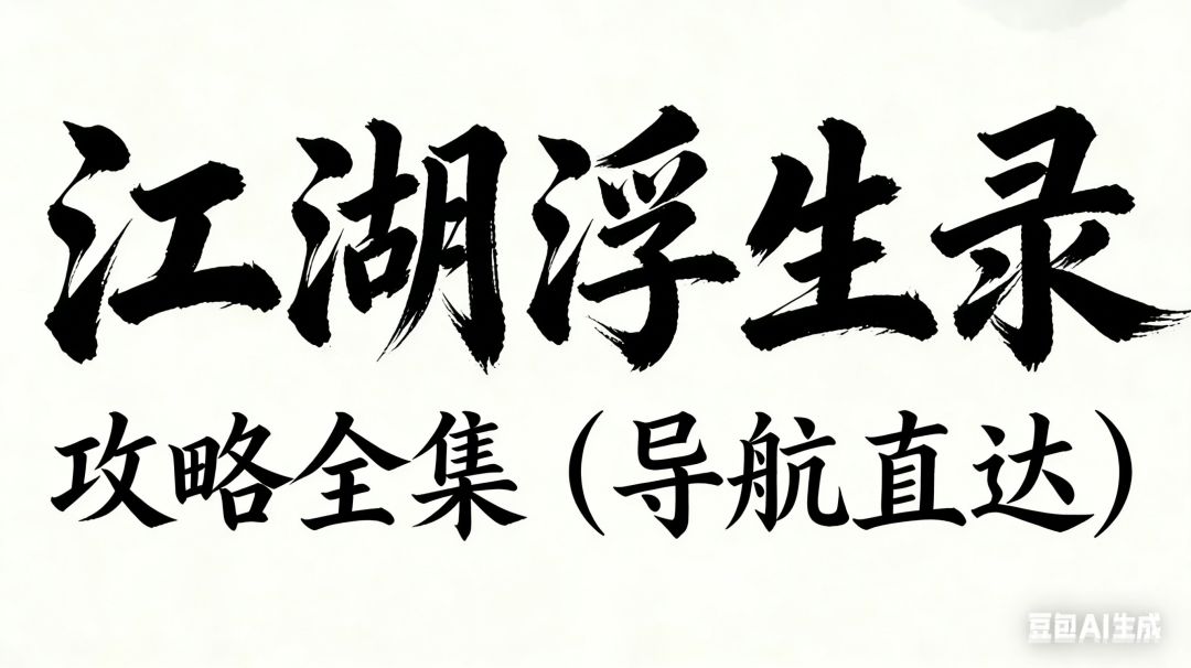 江湖浮生录 攻略全集（导航直达）截图